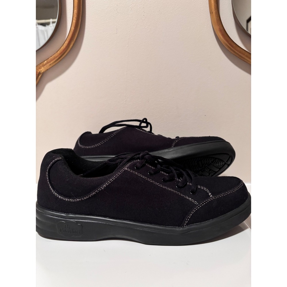Dr Comfort Riley Black Canvas Lace Up Sneakers Women 10 Comfort Therapeutic - Picture 4 of 8